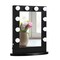 Lighted Makeup Mirror 12 LED Bulbs Wall Mount Detachable Base Black